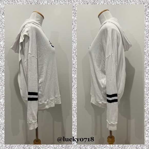 SoulCycle NWOT White Pullover Hoodie w Open Criss Cross Back Sz S - Picture 2 of 5